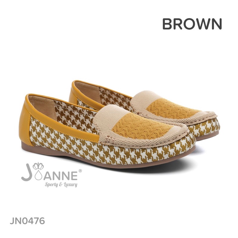 RESTOCK!! JOANNE Sepatu Comfy Loafers Shoes JN0476 [ORIGINAL BRAND]-BROWN