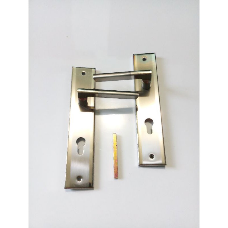 HANDLE BESAR SET MINIMALIS KOTAK SAMPING PUTIH / GAGANG KUNCI PINTU RUMAH