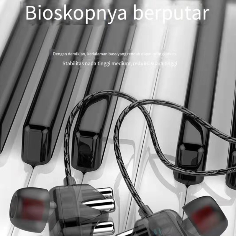 Headphone Mode Olahraga JUAL HEADSET A6 DOUBLE BASS/SPEAKER BASS 3.5MM 4D WIRED HEADPHONE