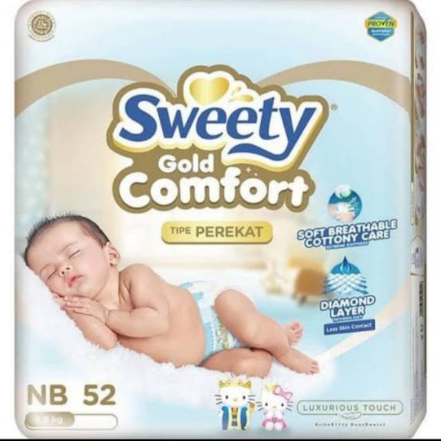 Pempers bayi sweety gold newborn popok bayi