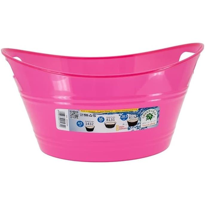 GREEN LEAF EMBER BASKOM AIR PLASTIK CUCI GISELLA BASIN SEQUANA BAK - SEQUANA OVAL