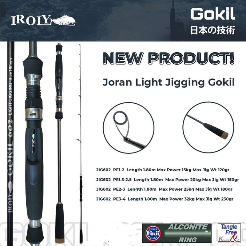 Joran Light Jigging Iroly Gokil 602