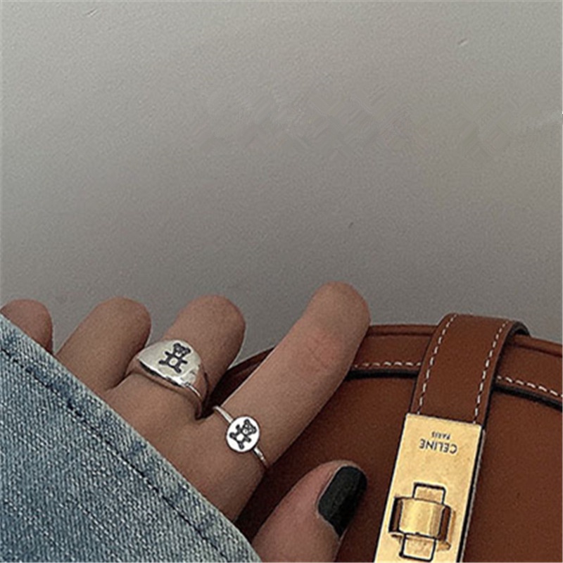 Bear Ring Accessories Fashion Personality Wild Trendy Simple