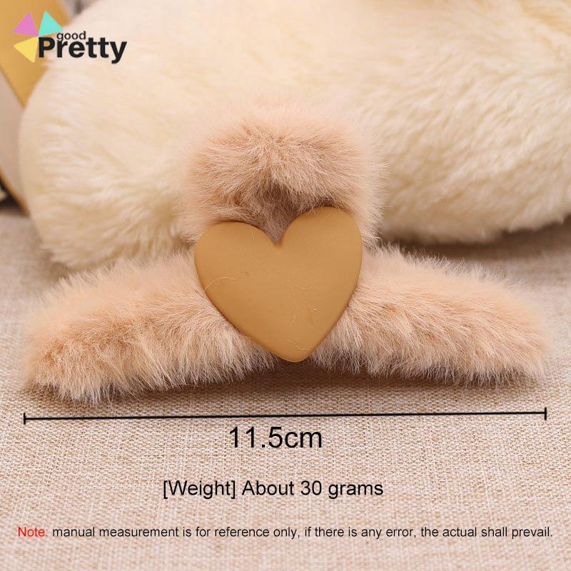 Love Plush Hairpin Fashion Imitasi Kelinci Rambut Temperamen Curling Clip - PD