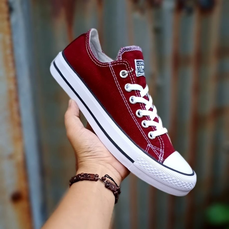 Sepatu Converse 70s Ox Merah Maroon / Converse 70s Dark Red Low Premium Hight Quality