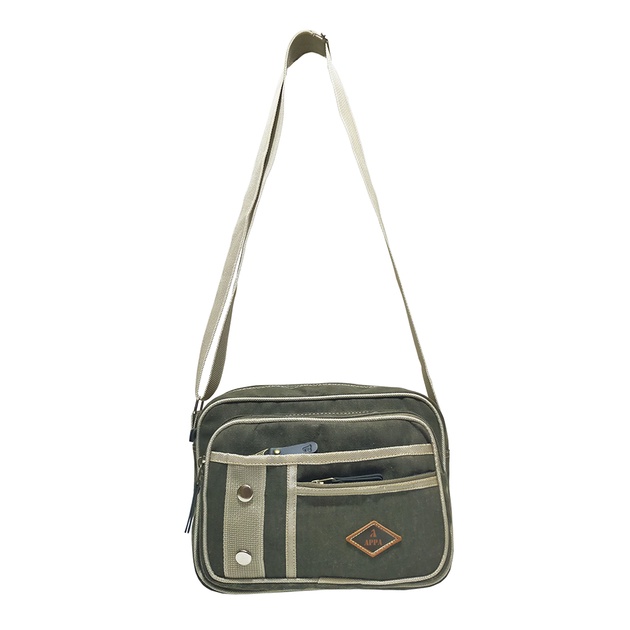 Tas Slempang Bahu Kecil Kanvas Pria Vintage Shoulder Bag APPA327