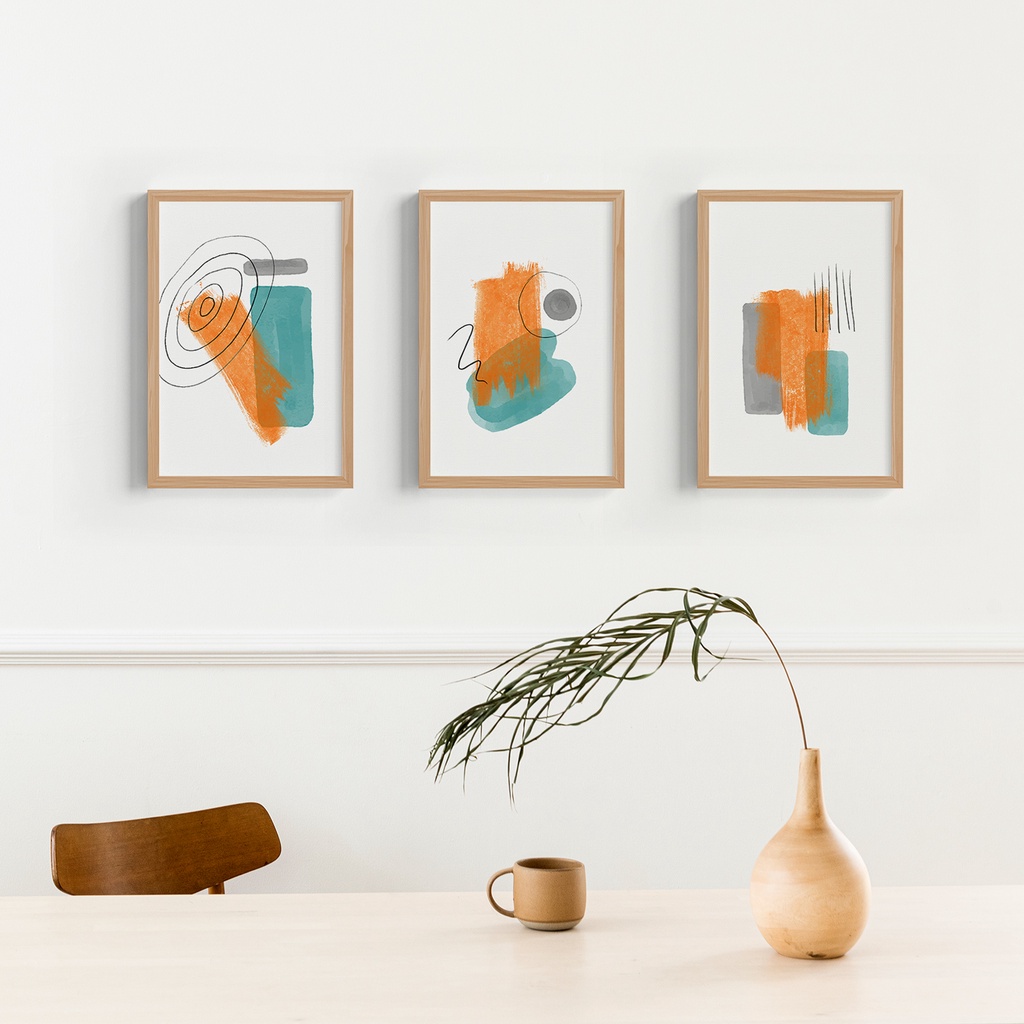 Lukisan Kanvas Print Wall Decor - Dekorasi Minimalis Abstract Painting