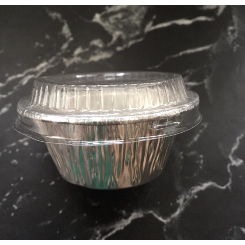 Alumunium Foil Cup RX 50 dan tutup lid mika Aluminium Tray Bowl