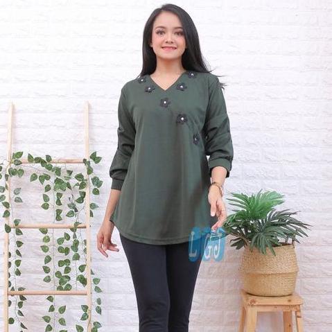 Baju Ibu Ibu Atasan Terbaru 2020 / Baju Ibu Ibu Blus Modern / 516