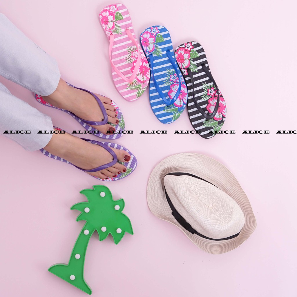 Sandal Murah Sendal Wanita tatak bunga ALOHA
