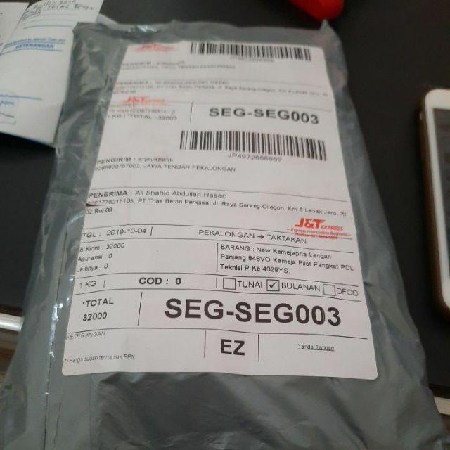 Kemeja Batik Pria Lengan Panjang Size M L Xl Xxl  Bswart Batik Hrb026 Kenongo Hem Panjang Padi