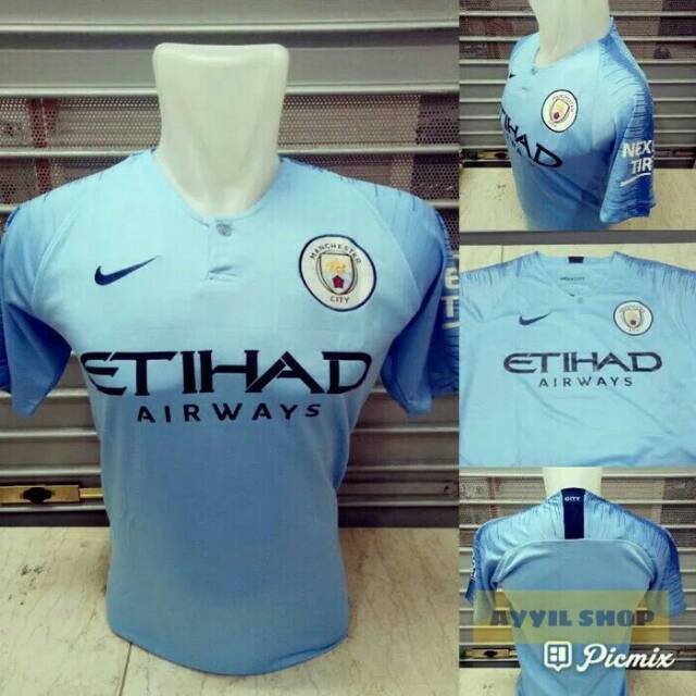New Jersey Manchester City Home 2018 2019 GRADE ORI