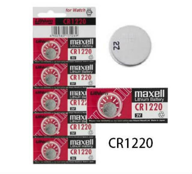 BATERAI MAXELL CR1220 ORIGINAL LITHIUM BATTERY 3V BATRAI CR 1220