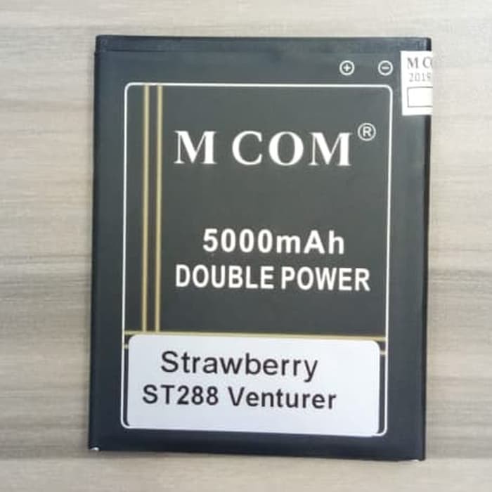 Battery Batre Baterai Double Power Mcom Strawberry ST288 Venturer