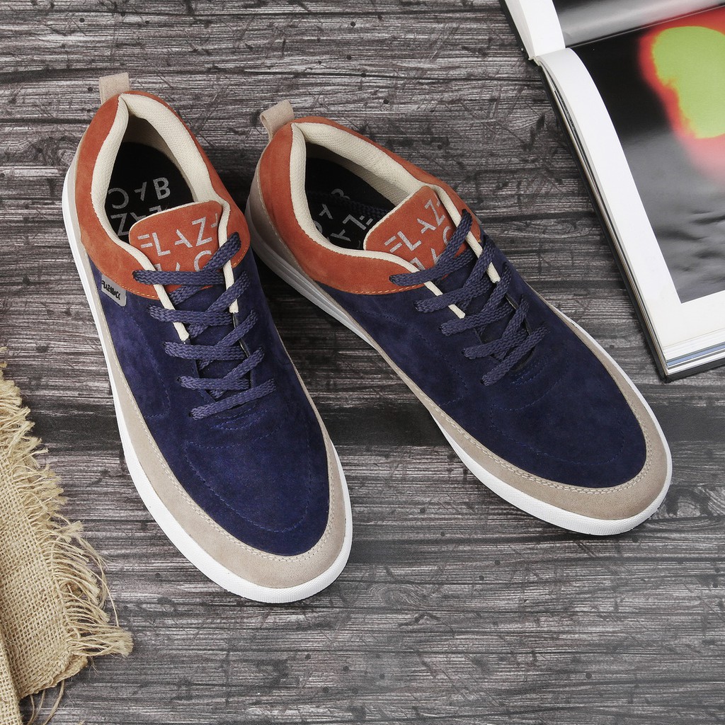 Sepatu Sneakers Pria Kasual Sneaker Flazh Navy Comb