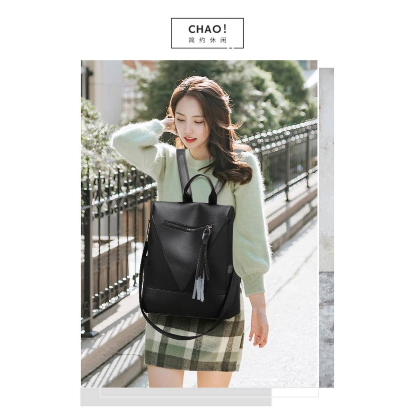 TAS RANSEL BACKPACK WANITA FASHION KOREA MULTIFUNGSI IMPORT 3229 ANTI AIR SEKOLAH KULIAH KERJA WEEK JAKARTA