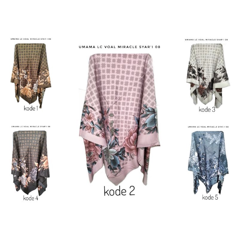 hijab segi empat motif Umama syar'i grosir jilbab segi4 motif krudung segiempat motif voal miracle