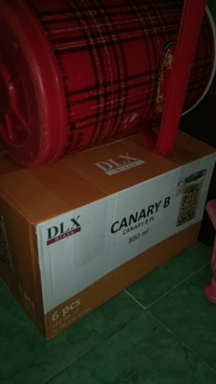 Toples Kaca Canary B Kedap Udara 880 Ml Set 6 Pcs Canary B/pl St C 103 31