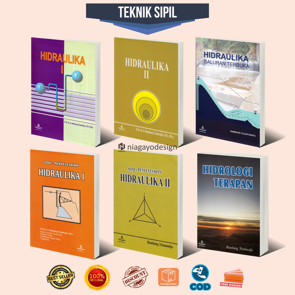 Jual Buku Teknik Sipil : Hidraulika 1 / Hidraulika 2 / Hidraulika ...