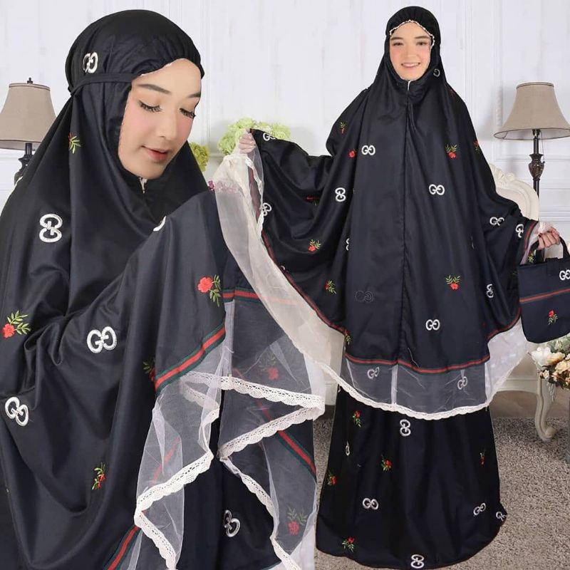 Prayers Set/Mukena Wanita Dewasa GUCCI free tas cantik