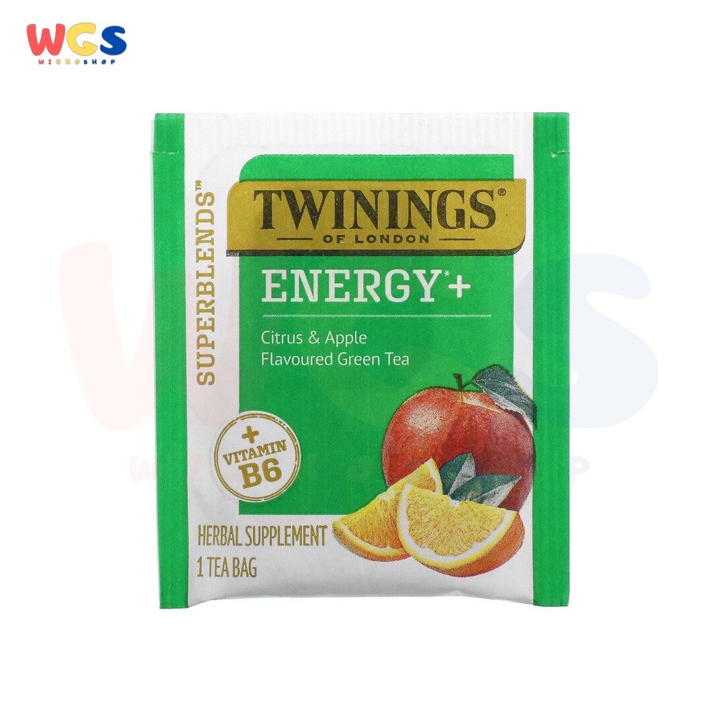 Twinings of London Energy+ Citrus &amp; Apple Flavor Green Tea 16p x 1.81g