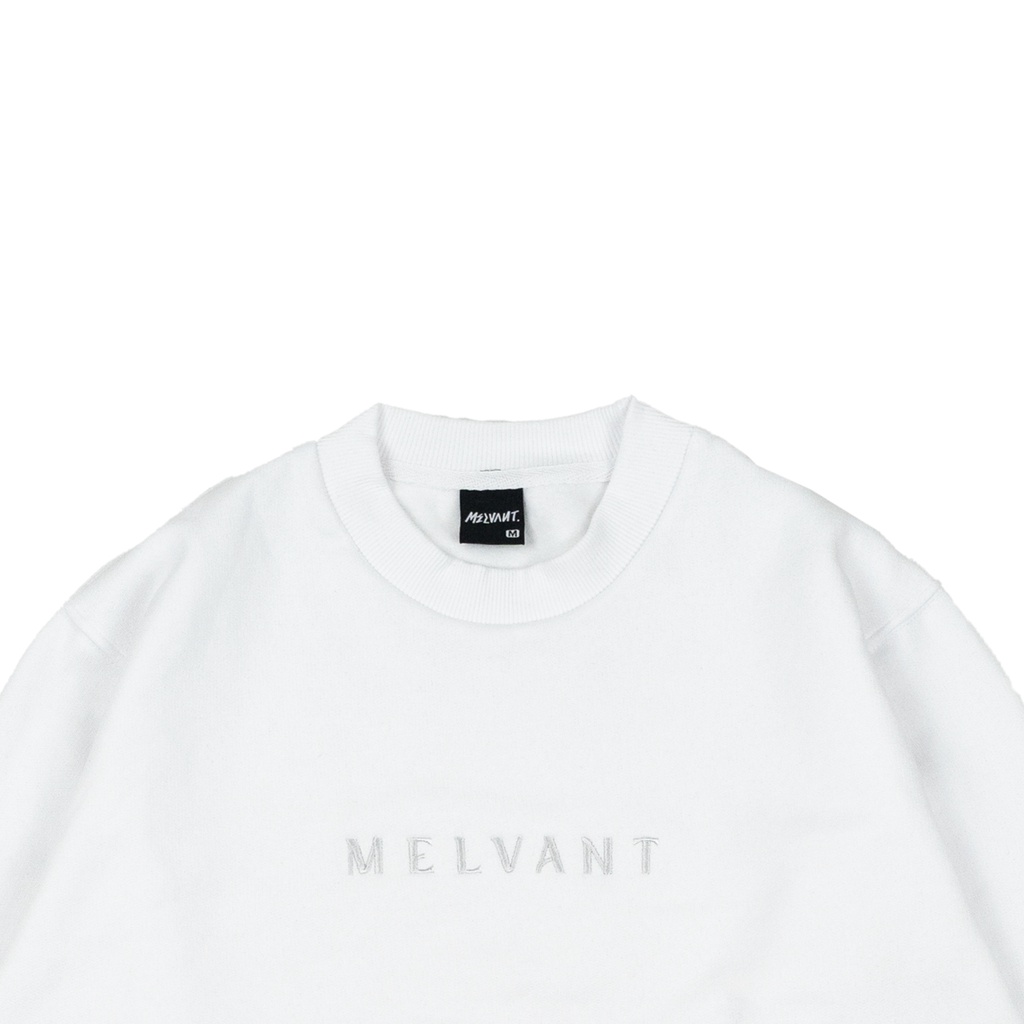 MCN ABRAHAM WHITE - MELVANT CREWNECK SWEATER