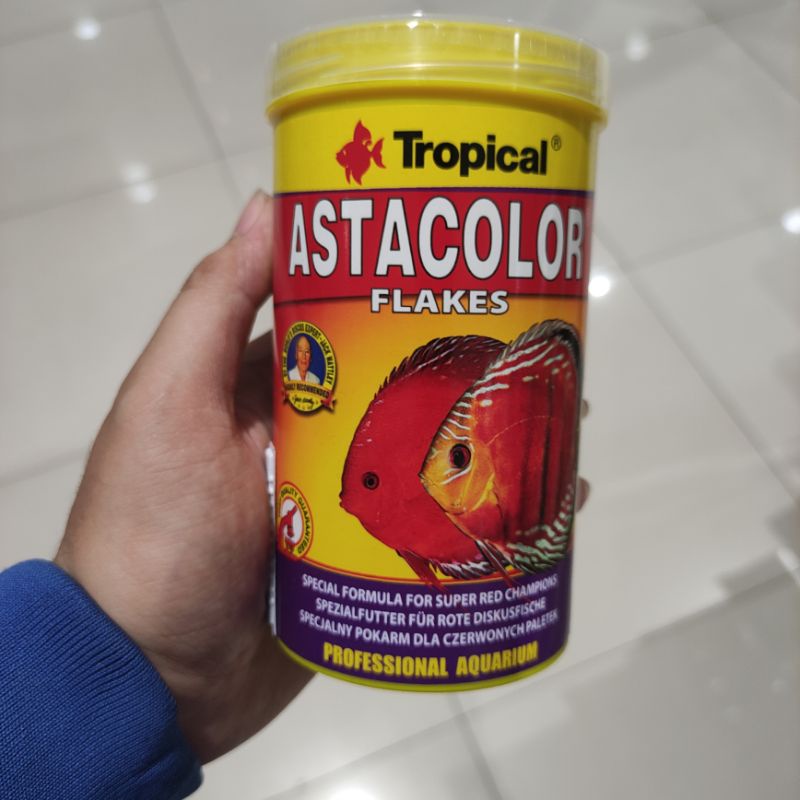 Pelet Discus Tropical Astacolor 500 ml Makanan Ikan Discus Protein Tinggi Kualitas Tinggi