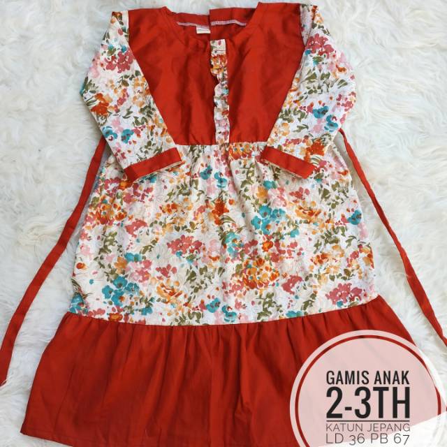 Gamis anak katun Jepang pesanan bunda Wiwik