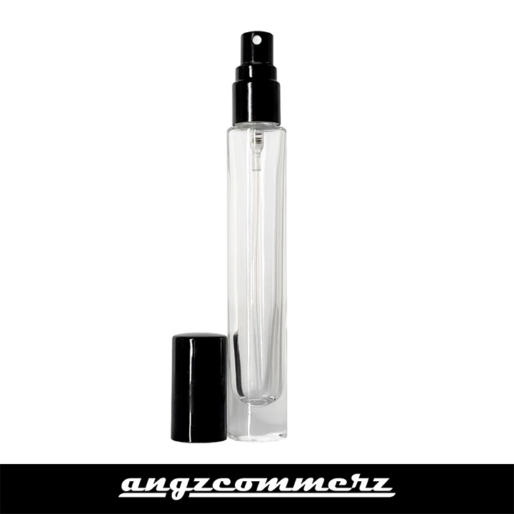 Botol Parfum Bening  Black Spray Bottle Clear Glass 10 mlSMG