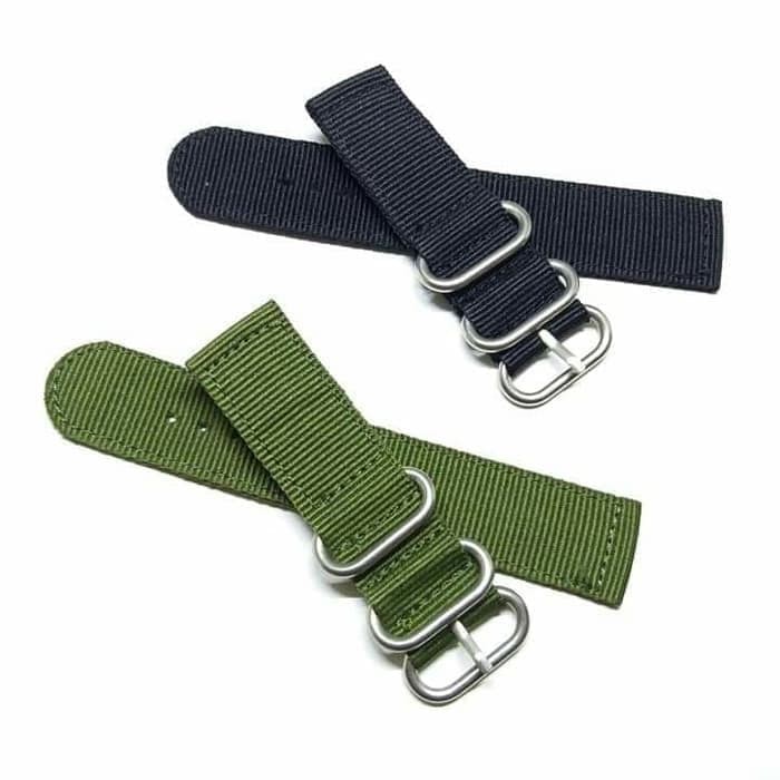 Tali jam tangan Zulu nylon kanvas strap Canvas putus 20mm 22mm 24mm