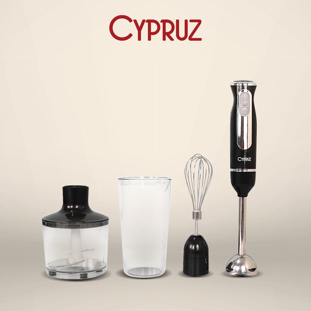 Cypruz Hand Blender Tungkai Stainless 3in1 12X1