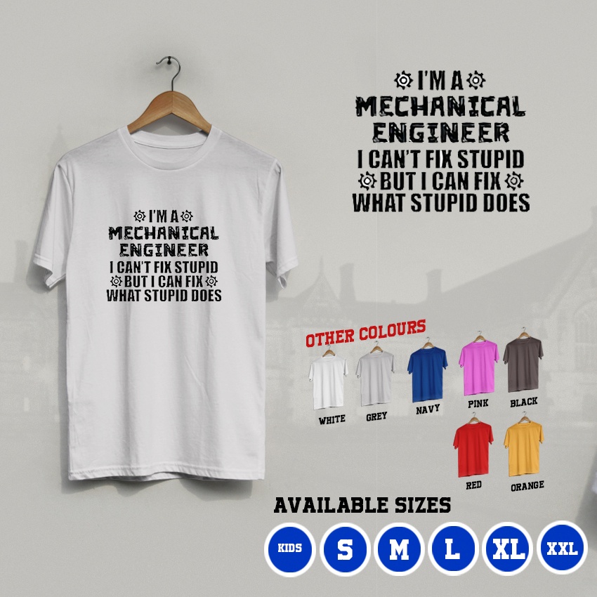 KI/756 Kaos Mechanical Engineering Engineer Teknik Mesin T-Shirt