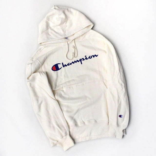 cream hoodie champion