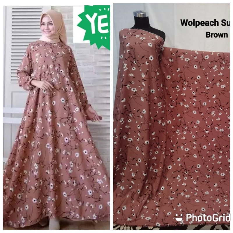 Obral kain Wolfis Monalisa / sunrise / bahan gamis meteran murah / wolpeachc