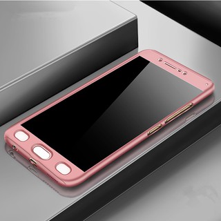 Hard Case Matte Full Proteksi 360 dengan Tempered Glass