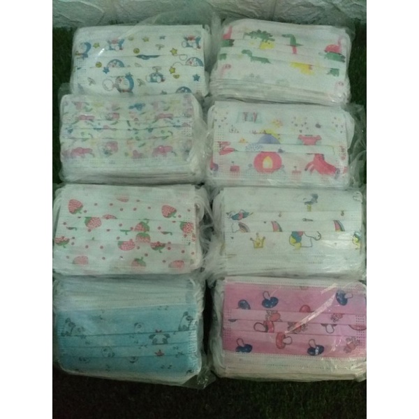 masker earloap/telinga anak karakter earloap box 50pcs