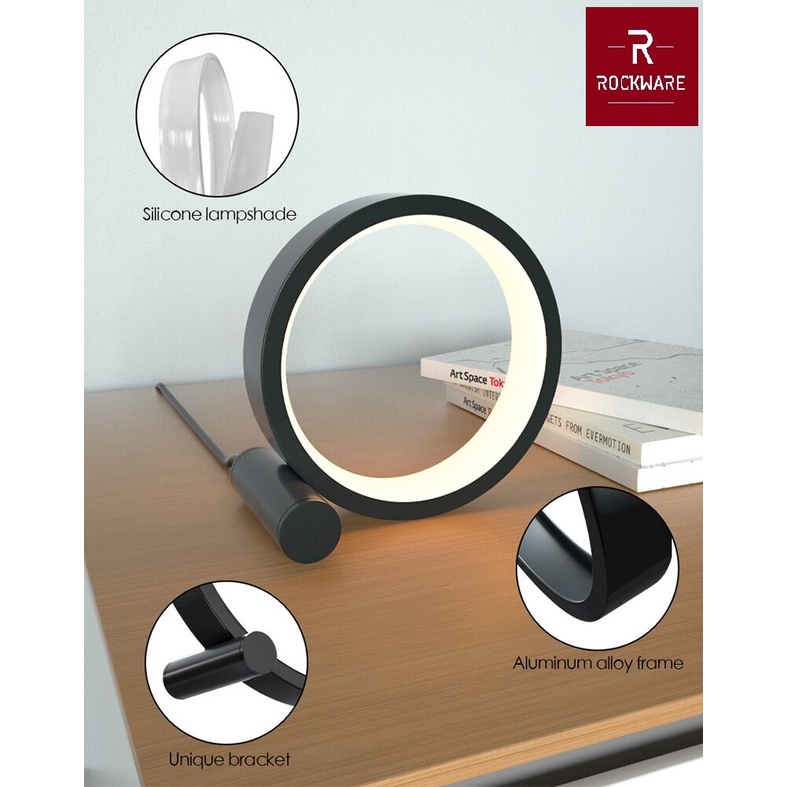 ROCKWARE RW-RGBW10 - 10 Inch Home Decor RGB Ring Ambient Lamp Light