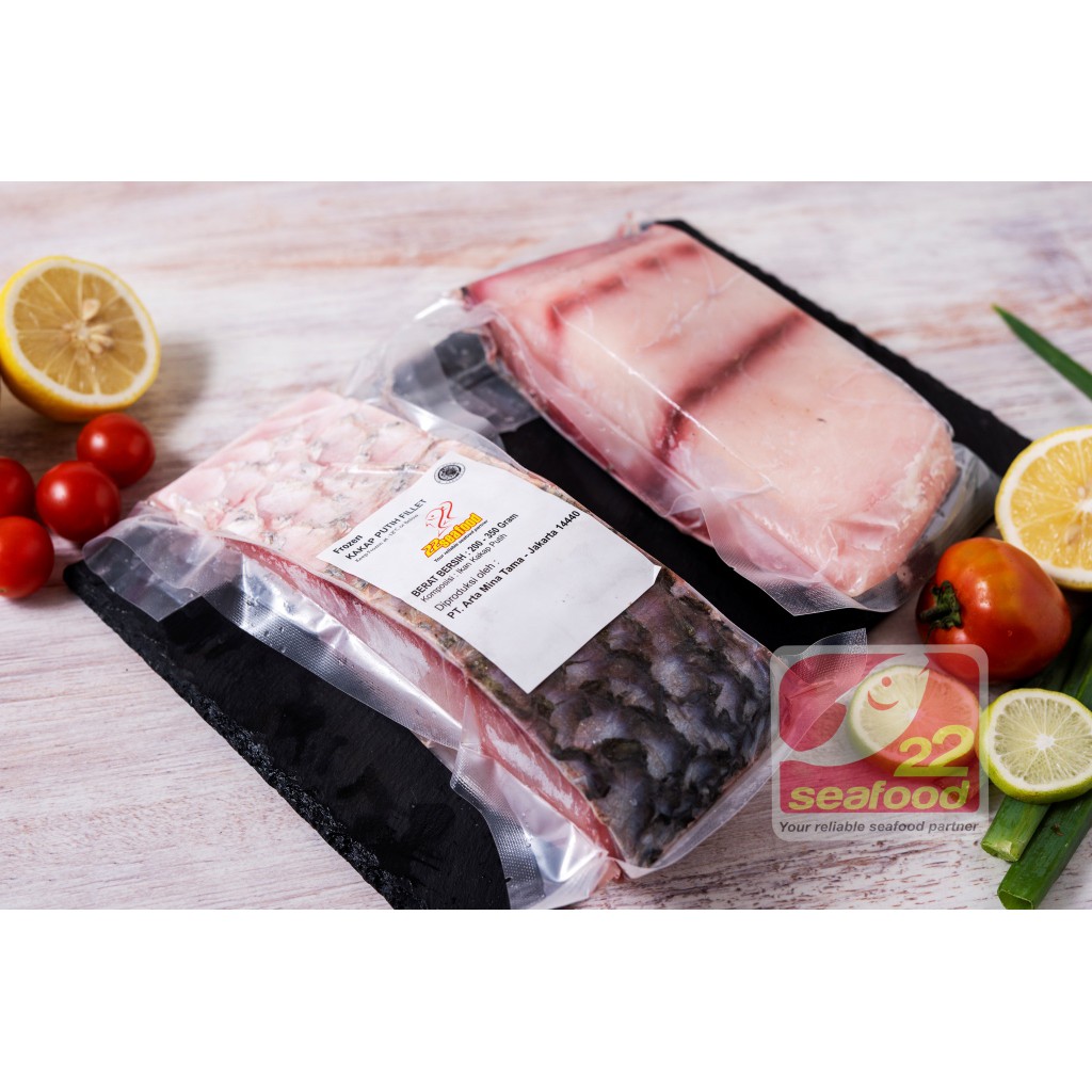 

Ikan Kakap Putih Fillet 500 Boneless gr / Barramundi Fillet / Seafood 22