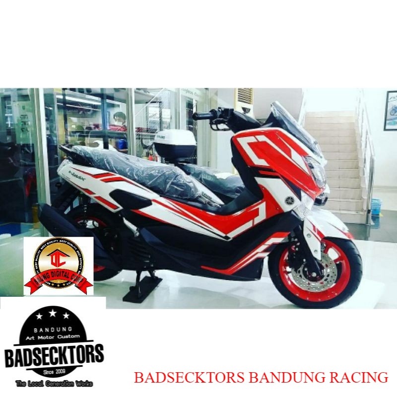 Decal NMAX Putih Merah Sticker NMAX Full Body keren