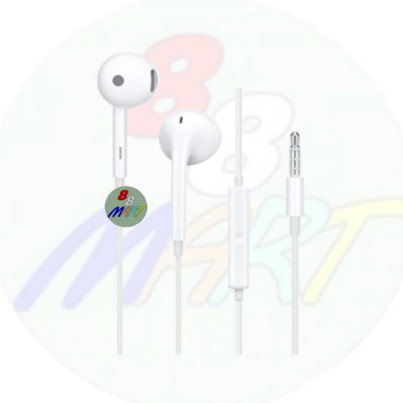 Handsfree Earphone Headset Oppo A5 2020 / A9 2020 Jack 3.5mm Original