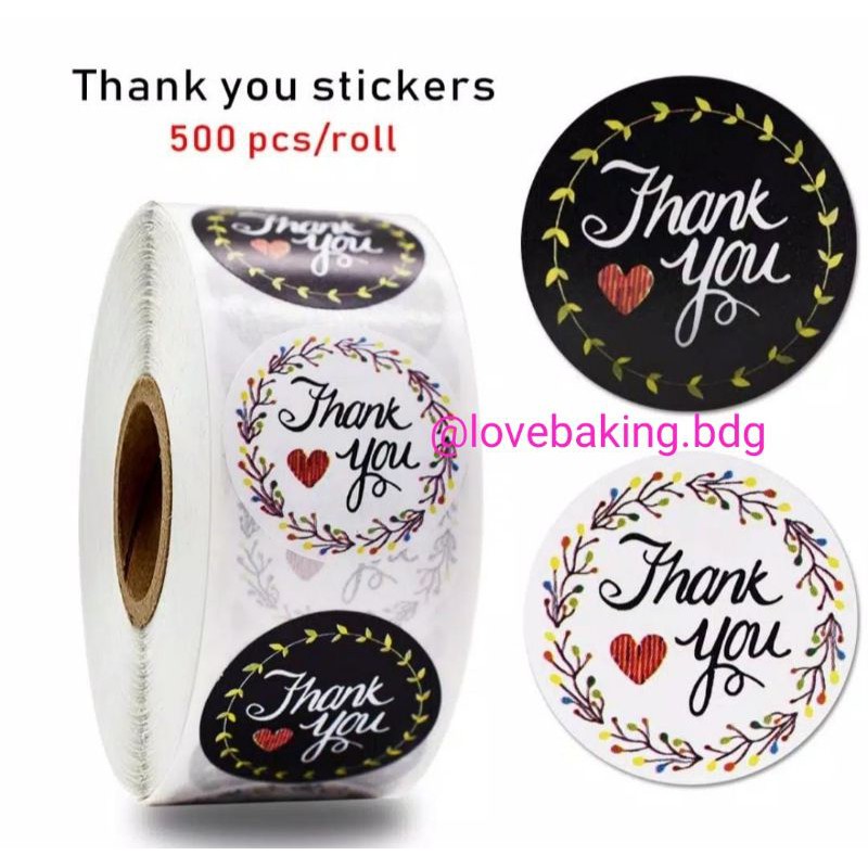 

Thank You Sticker Roll Label Segel Produk / Sticker Kemasan