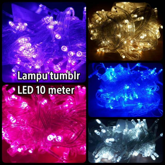 lampu hias tumblr warna 10 meter pink lampu natal pesta decoration kamar lebaran ungu pink putih