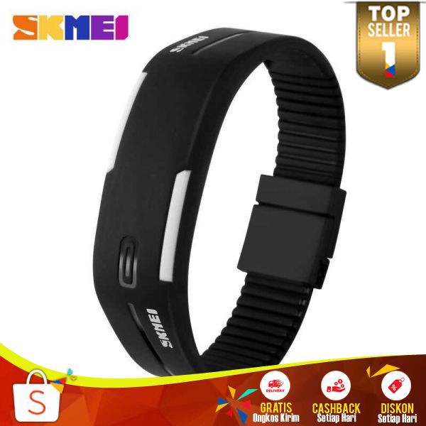 SKMEI Wristband Jam Gelang LED JT 83 Jam Tangan Silicone Berkualitas Penutup Stainless Anti Air