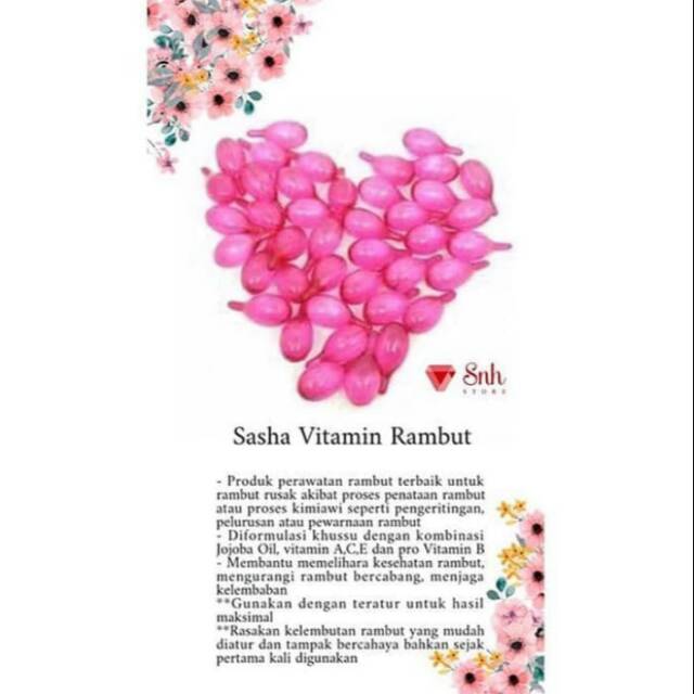 Sasha vitamin Rambut original/vitamin rambut sasha/sasha vitamin/vitamin rambut rusak rontok kering