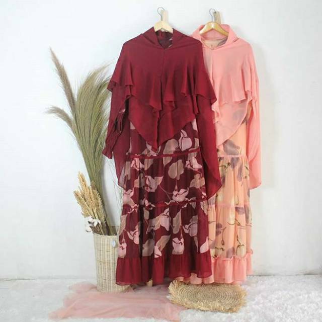 AZIZAH DRESS | GAMIS SYAR'I | GAMIS MOTIF | GAMIS BABYDOLL