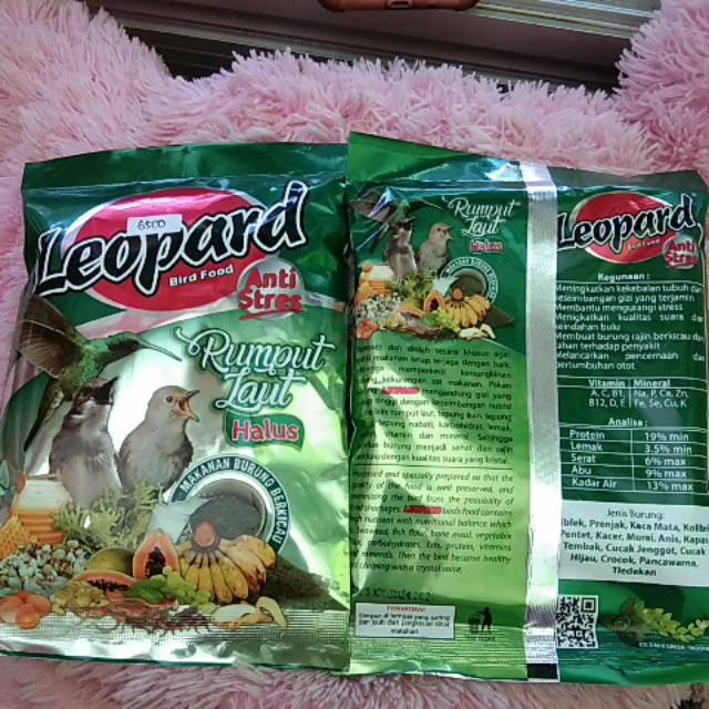 Pakan Burung Leopard Rumput Laut Halus Shopee Indonesia