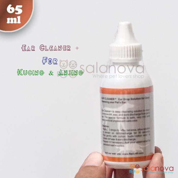 Ear Cleaner Plus Pembersih Telinga Kucing dan Anjing 65ml