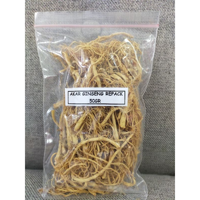 

Akar ginseng premium repack 50 gram