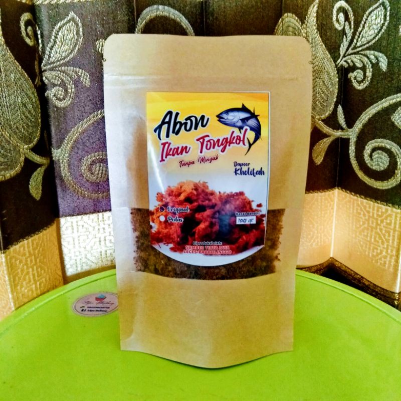 

Dapur Kholifah abon ikan tongkol kemasan standing pouch 100gr