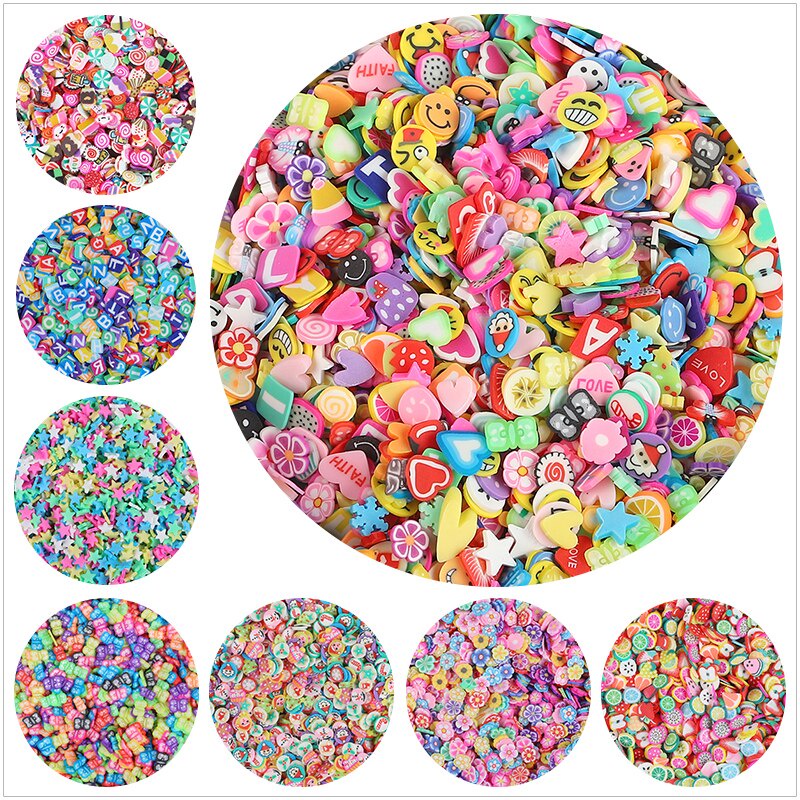 1000Pcs Stiker Polymer Clay Bentuk Bunga Untuk Dekorasi Nail Art